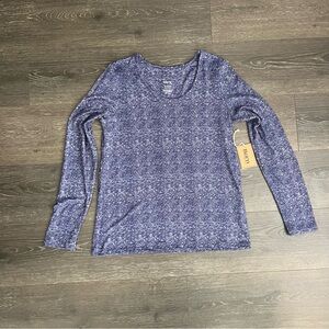 Born Sleepwear Heather Blue Long Sleeve Soft Cozy Night Shirt Large NWT NEW‎